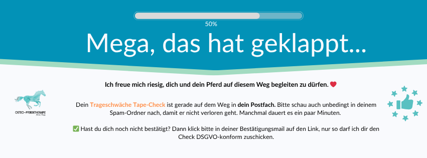 Geschafft Trageschwäche Tape Check Geschafft Taping